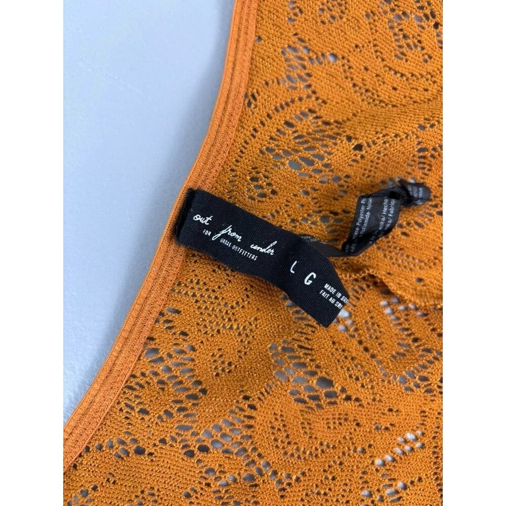 Urban Outfitters Mustard Lace Hook-Front Crop Top - Picture 5 of 5